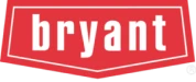 Red And White Bryant Logo With A Hexagonal Shape, Featuring Lowercase Letters.