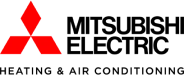 The Image Shows The Mitsubishi Logo, Featuring Three Red Diamonds Forming A Triangle, Next To The Black Text &Quot;Mitsubishi Electric.